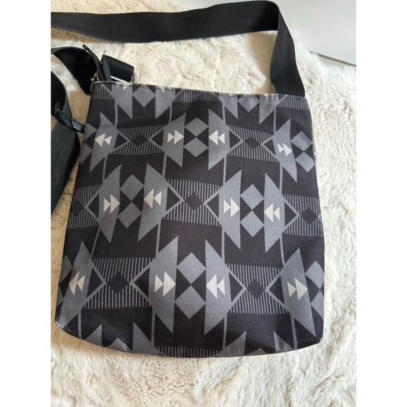 DAKINE JIVE Crossbody Purse Bag Aztec Print Black Gray Boho Tribal Casual - Picture 6 of 9